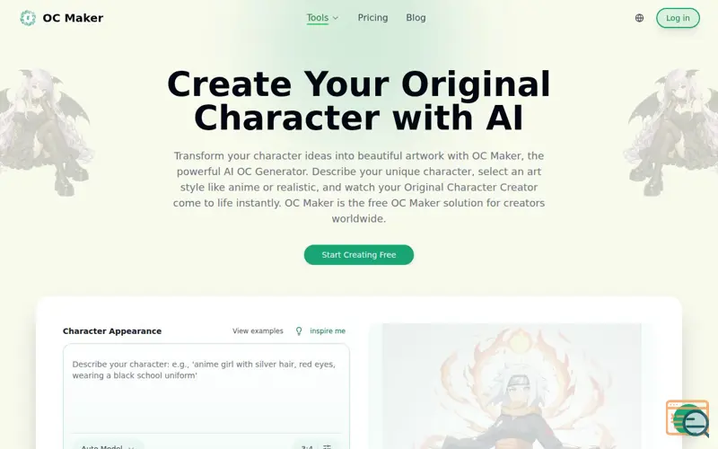 Screenshot of OC-Maker