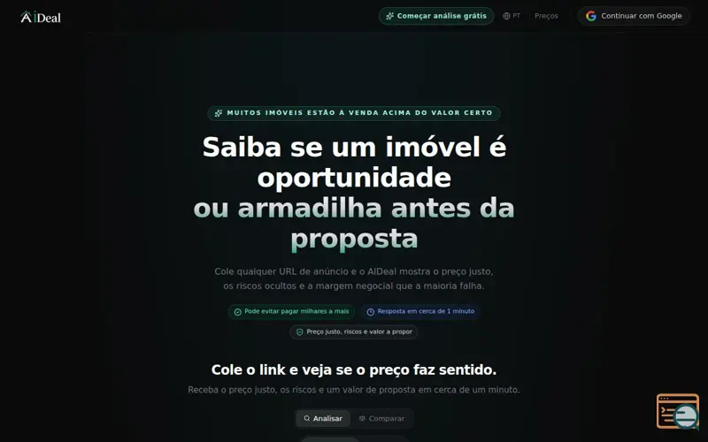 Screenshot of AIDeal