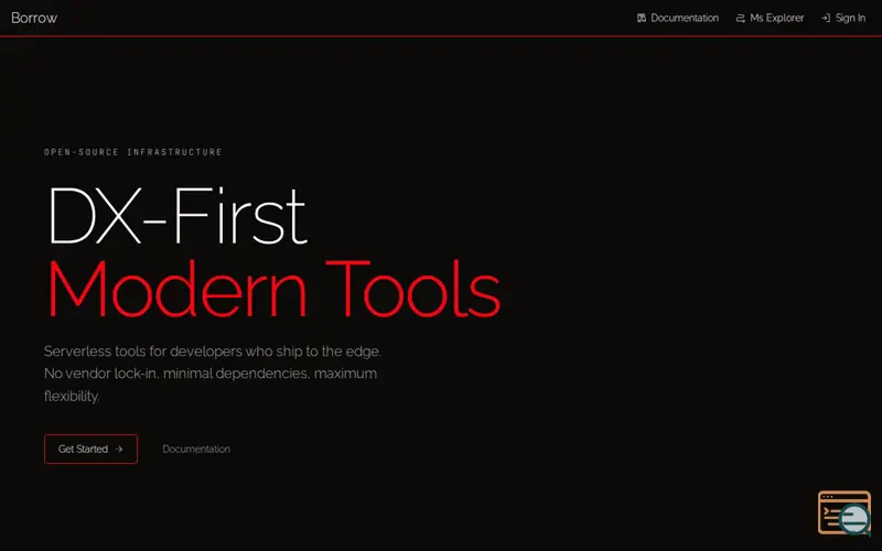 Screenshot of Borrow Ms ⇀