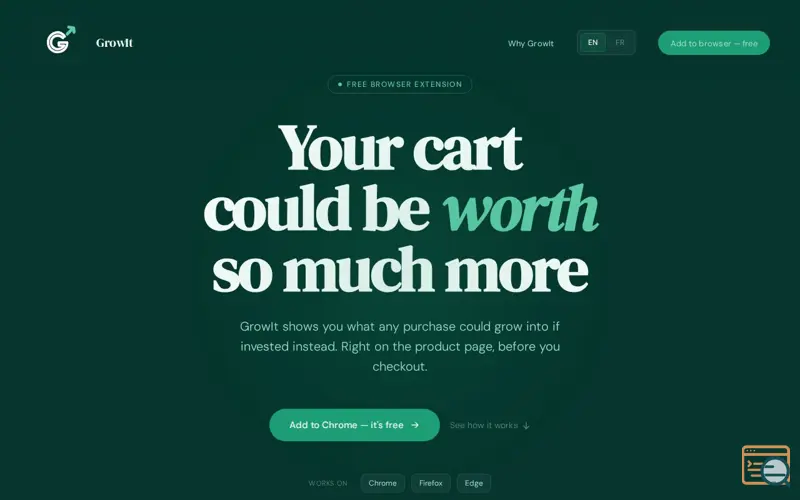 Screenshot of GrowIt