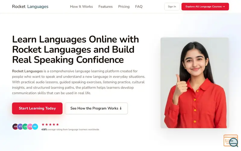 Screenshot of Rocket Languages