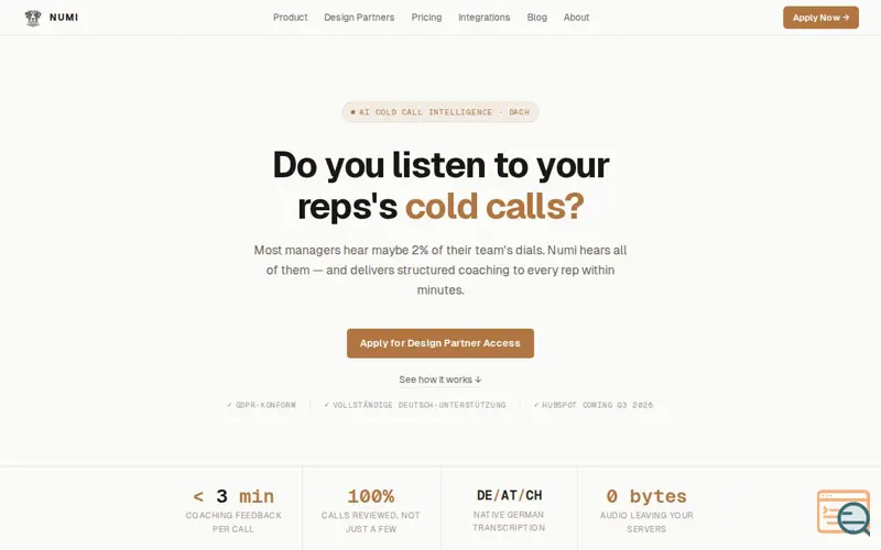 Screenshot of Numi