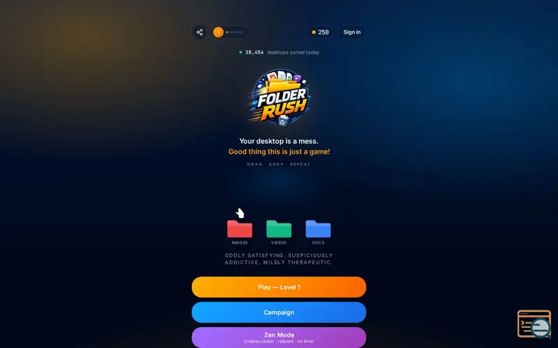Screenshot of Folder Rush