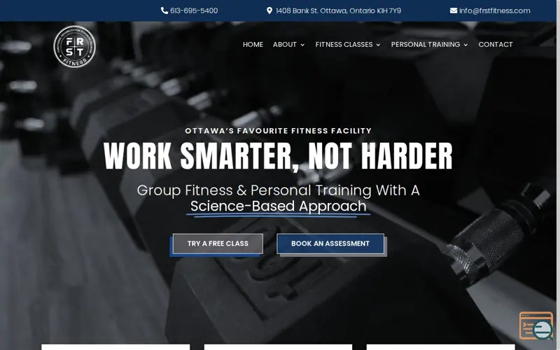 Screenshot of FRST Fitness 