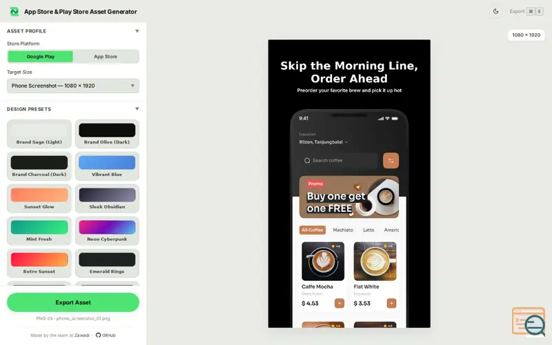 Screenshot of Play Store Asset Generator 