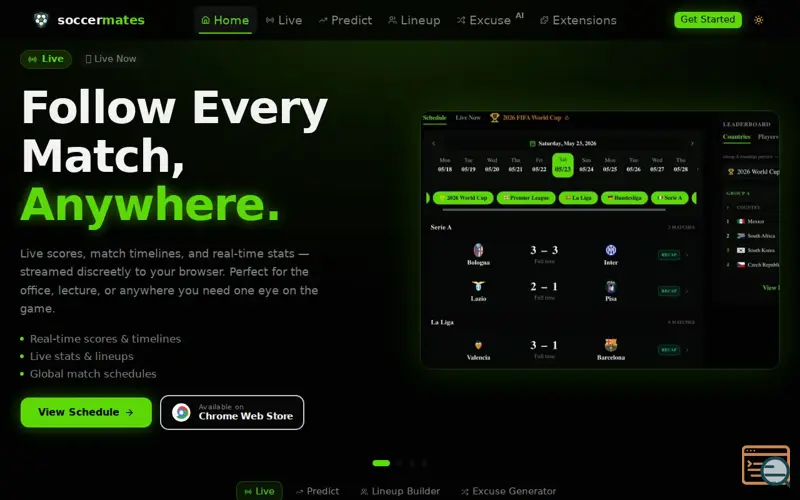 Screenshot of Soccermates