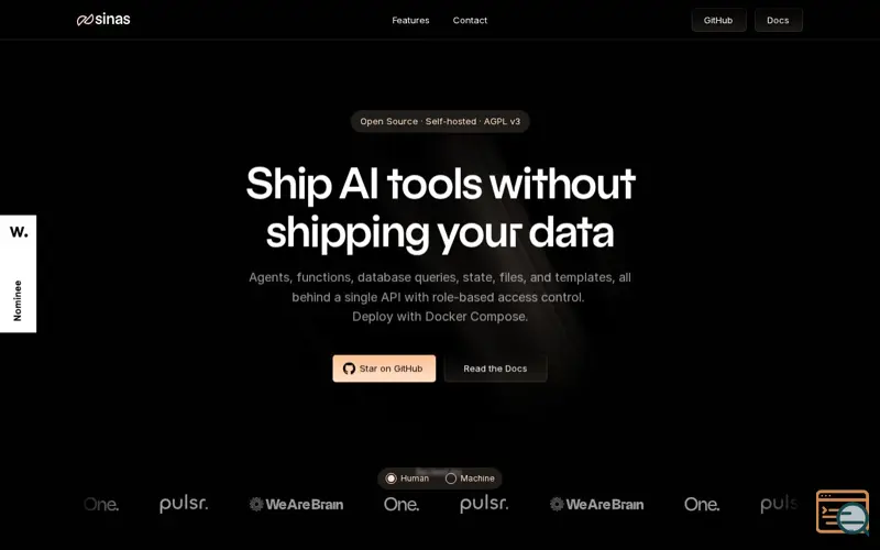 Screenshot of Sinas