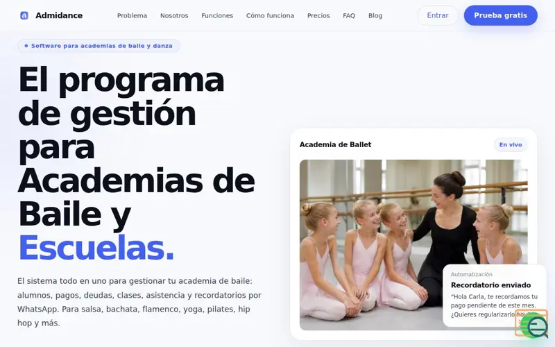 Screenshot of Admidance