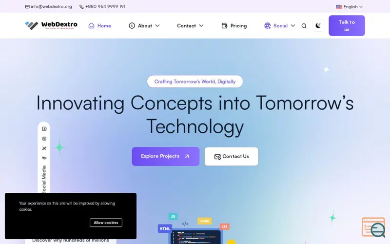 Screenshot of WebDextro