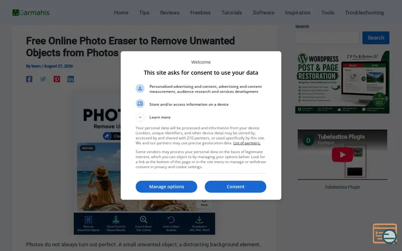 Screenshot of Free Photo Eraser