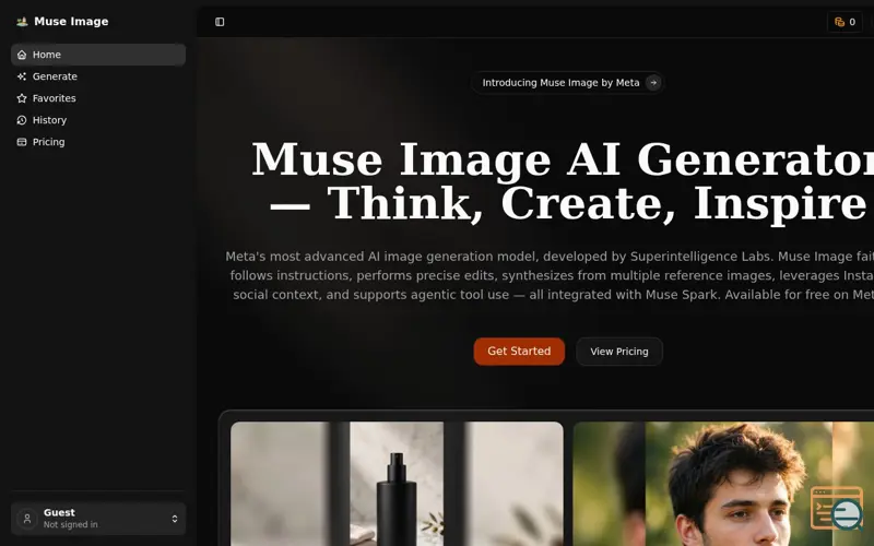Screenshot of Muse Image