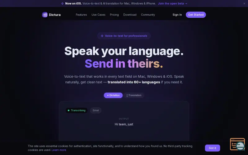 Screenshot of Dictura