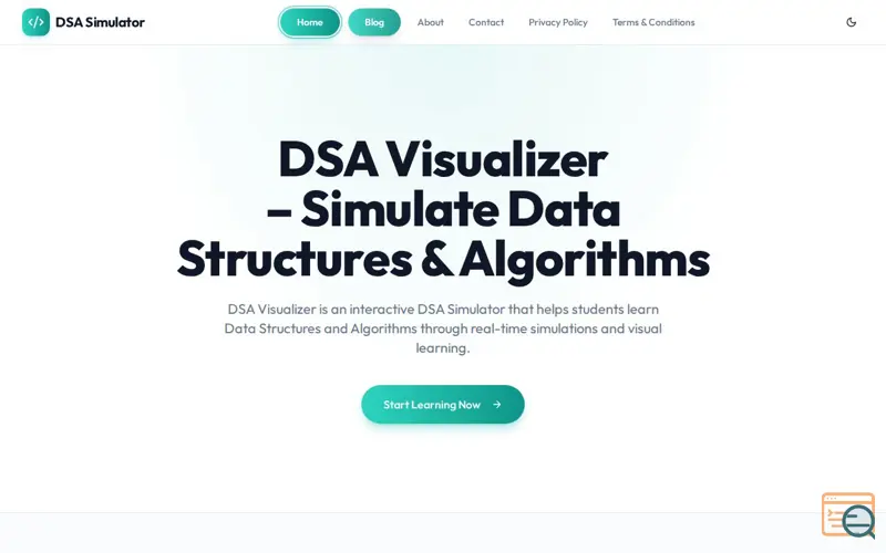 Screenshot of DSA Simulator