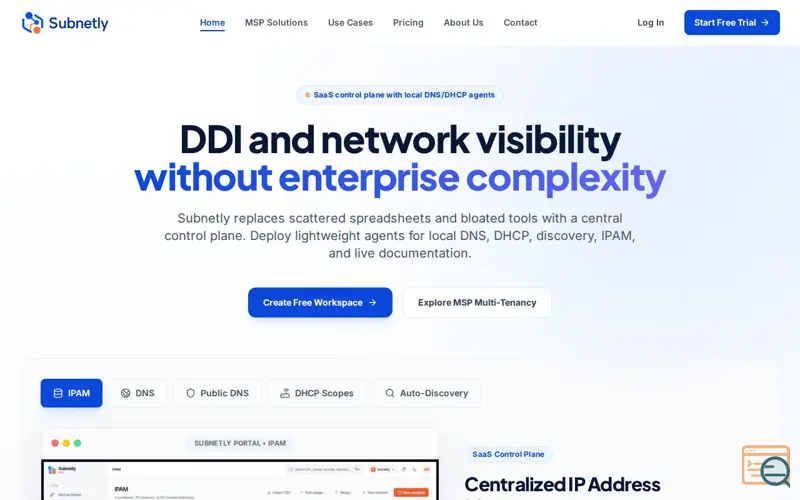Screenshot of Subnetly