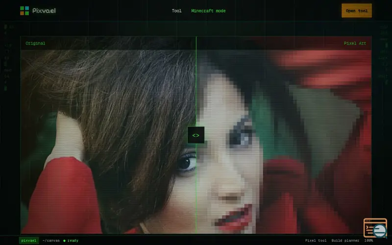 Screenshot of Pixvael