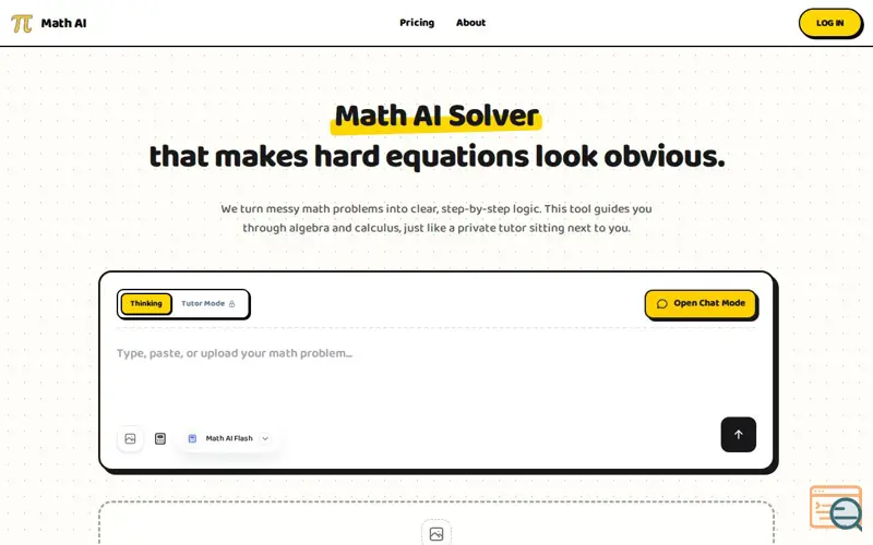 Screenshot of Math AI