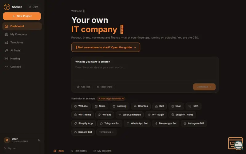 Screenshot of Shaker
