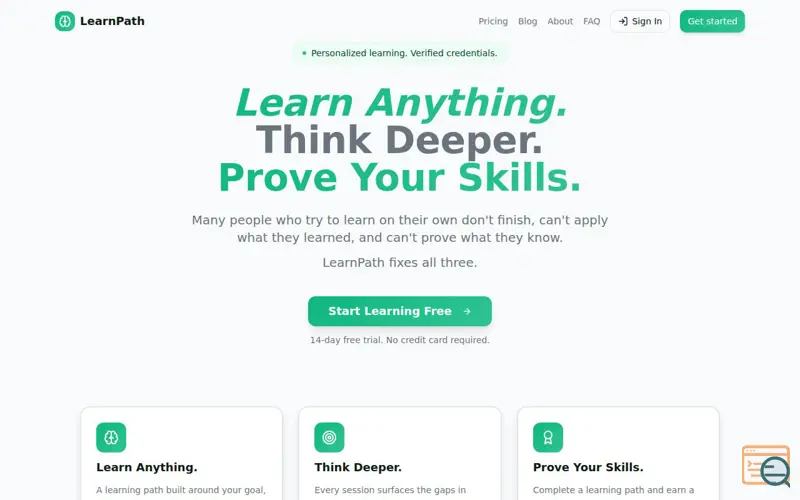 Screenshot of LearnPath