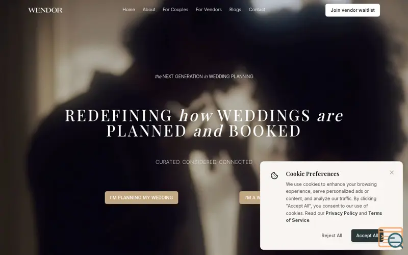 Screenshot of Wendor, a launch using Iconify