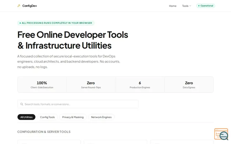 Screenshot of Configdev