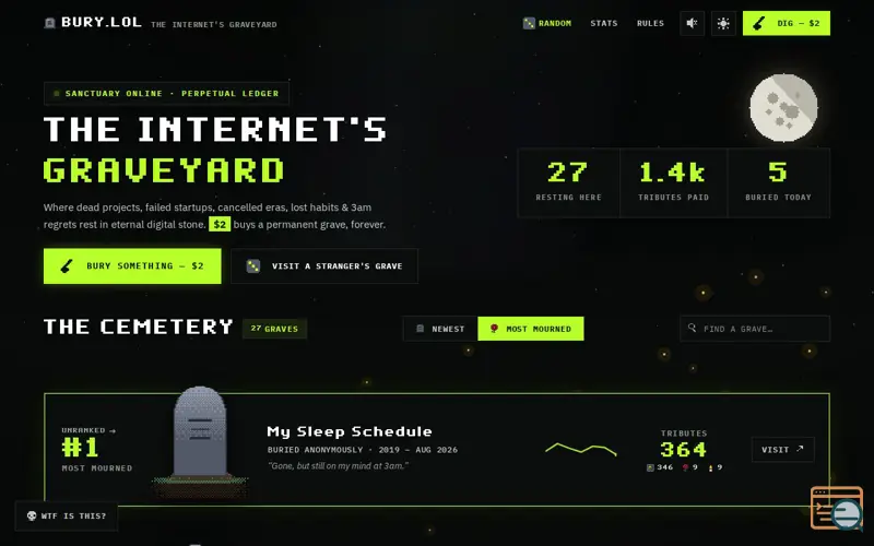 Screenshot of Bury.lol