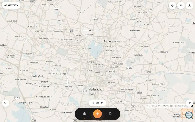 Screenshot of AskMyCity