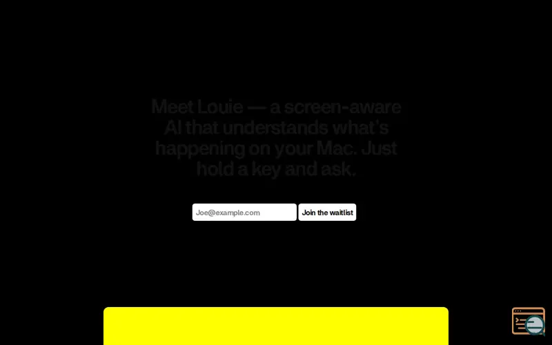 Screenshot of Meet Louie, a launch using Lenis