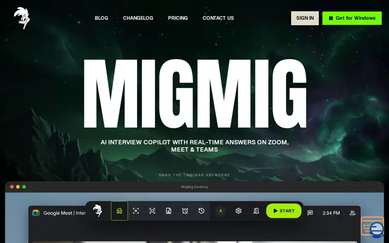 Screenshot of MigMig