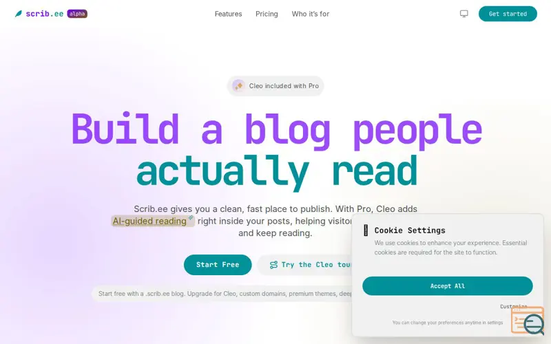 Screenshot of Scrib.ee