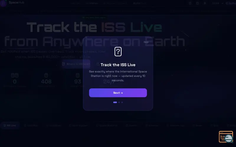Screenshot of SpaceHub