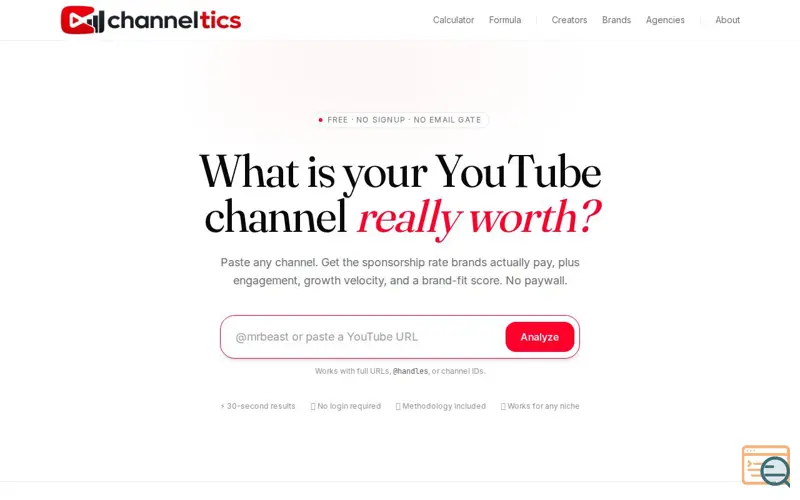 Screenshot of Channeltics