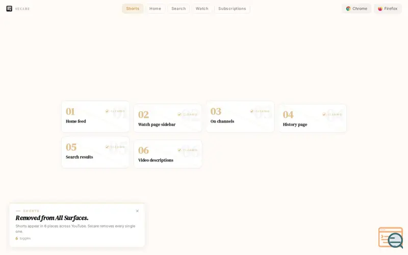 Screenshot of Secare 