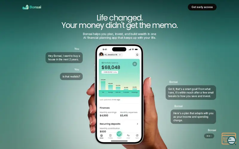 Screenshot of Bonsai Smart Wealth