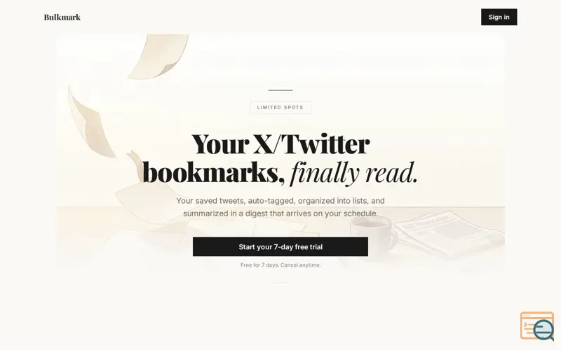 Screenshot of Bulkmark