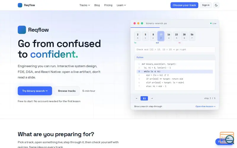 Screenshot of Reqflow