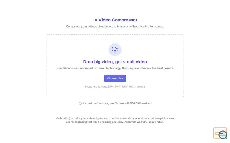 Screenshot of SmallVideo