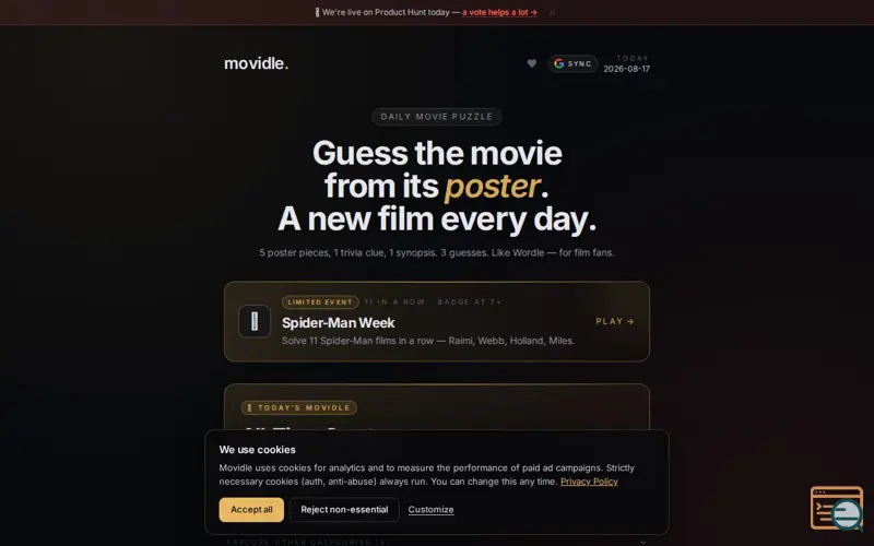 Screenshot of Movidle