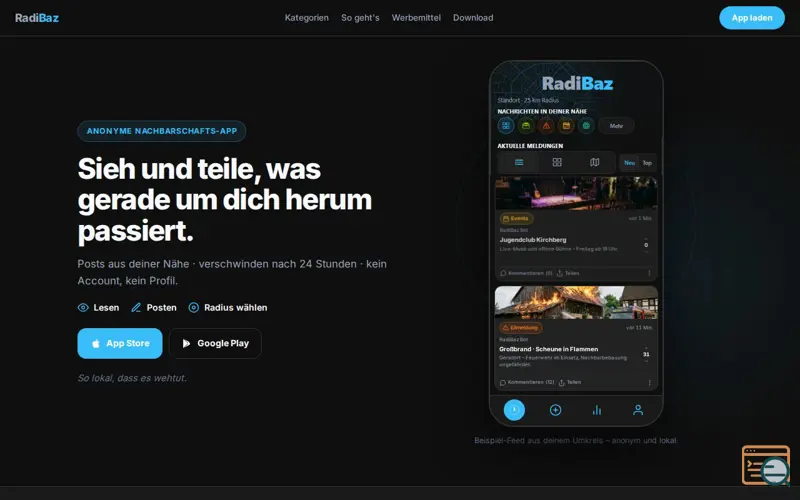 Screenshot of RadiBaz