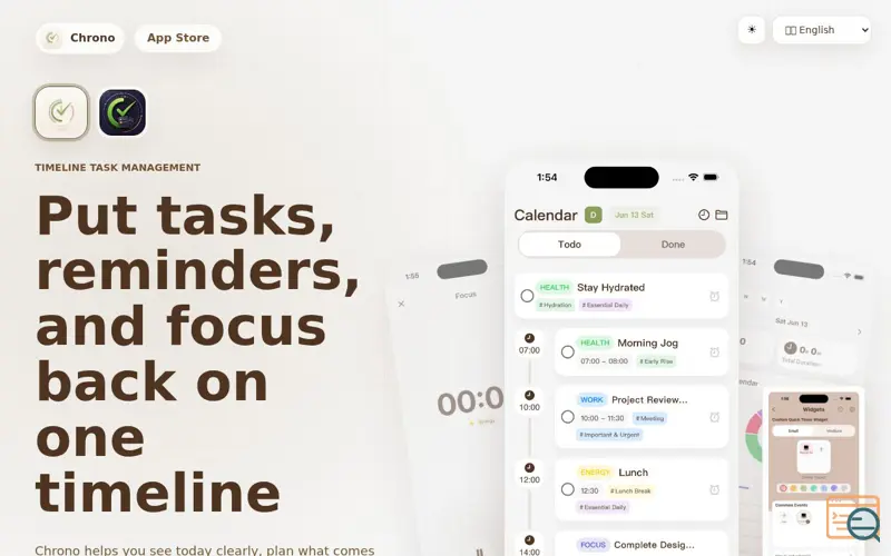 Screenshot of Chrono