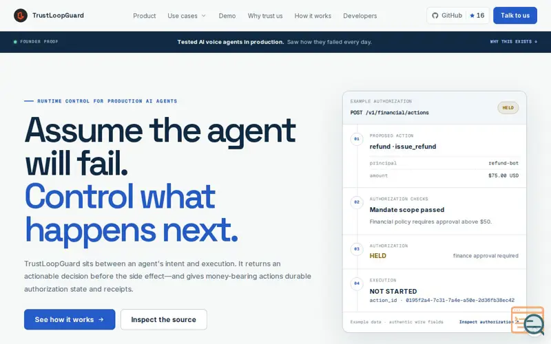 Screenshot of TrustLoopGuard