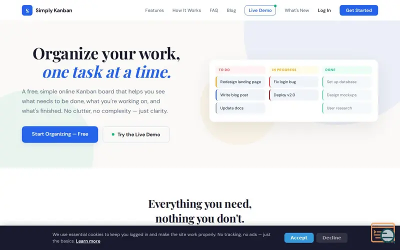 Screenshot of Simply Kanban