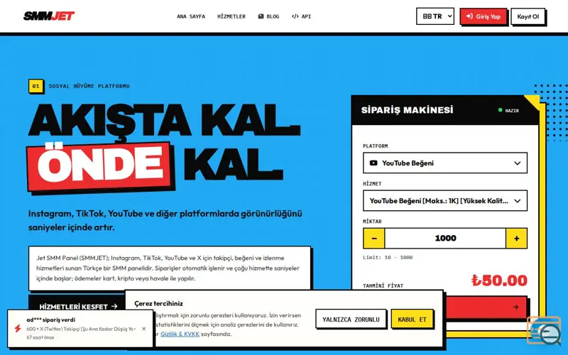 Screenshot of JET SMM PANEL