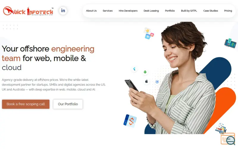 Screenshot of Quick Infotech