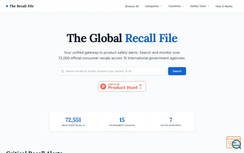 Screenshot of The Recall File