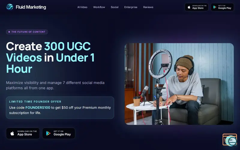 Screenshot of Fluid Marketing