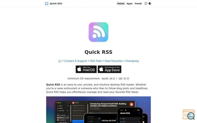 Screenshot of Quick RSS