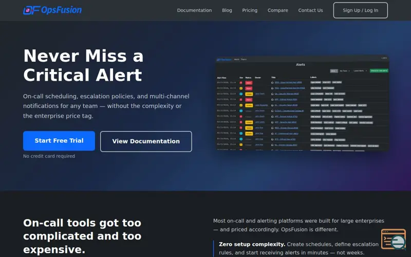 Screenshot of OpsFusion