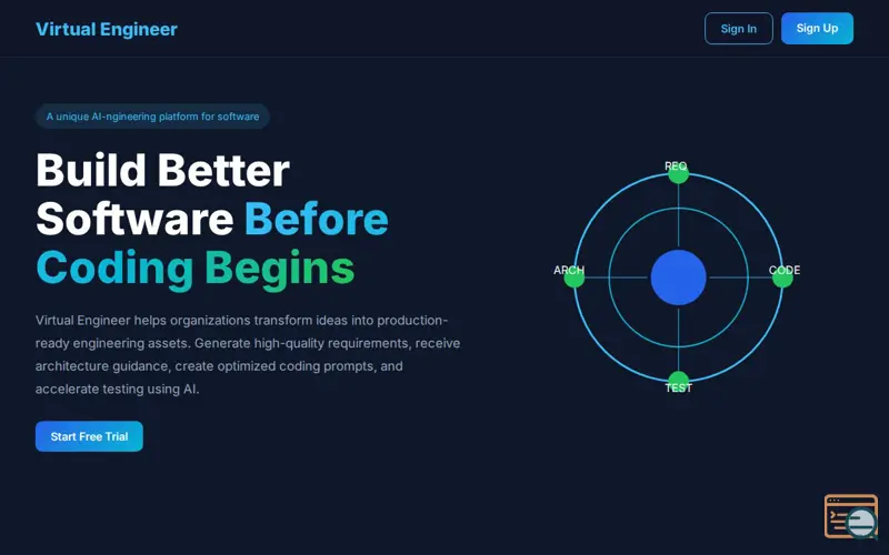 Screenshot of Virtual Engineer