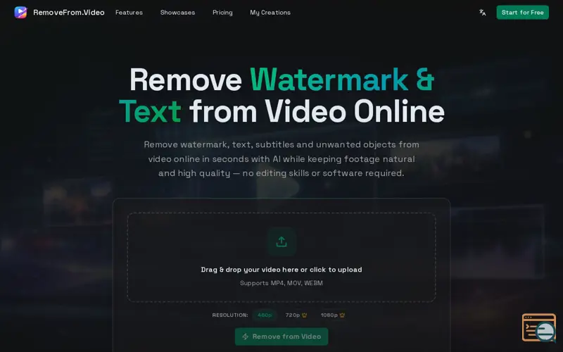 Screenshot of RemoveFrom.Video