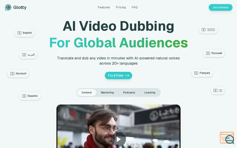 Screenshot of Glotty